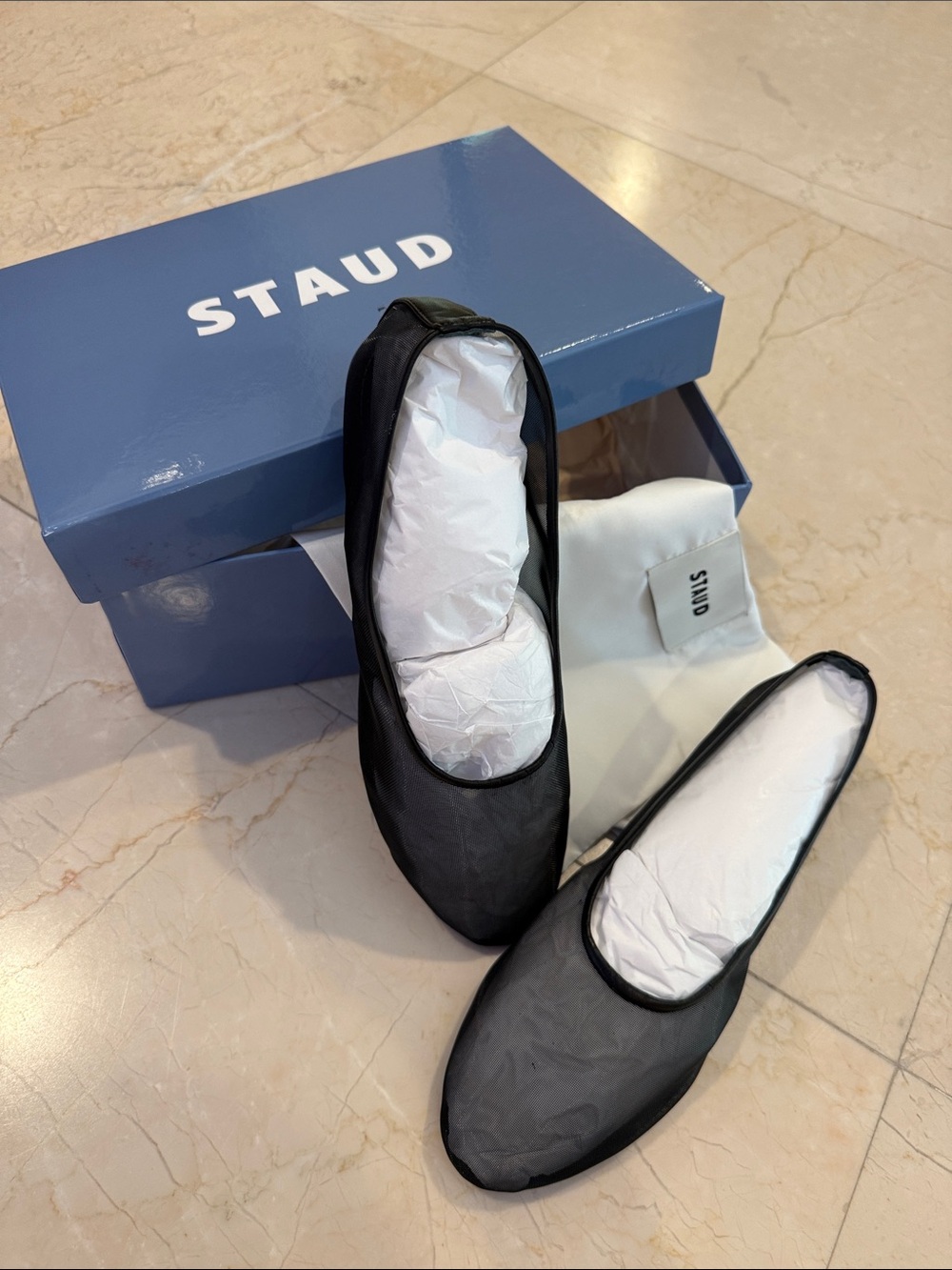 STAUD Black Women’s Moccasin Flats